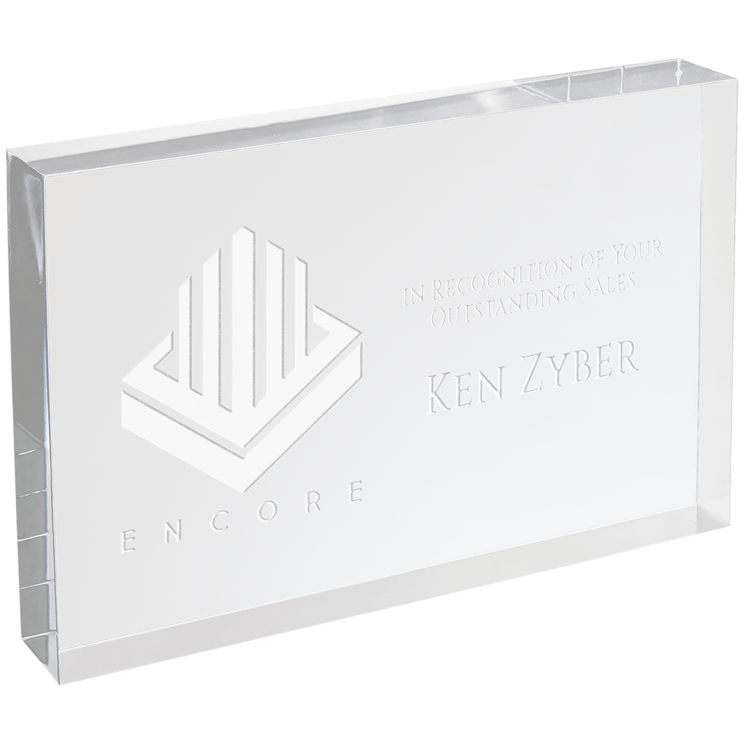 Clear Rectangle Acrylic Award