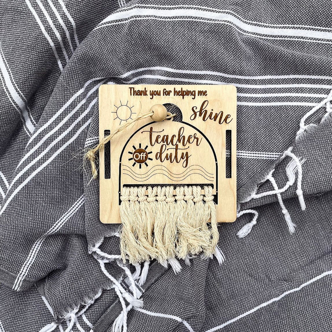 Teacher Off Duty Hang Tag