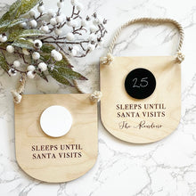 Sleeps Until Santa Sign