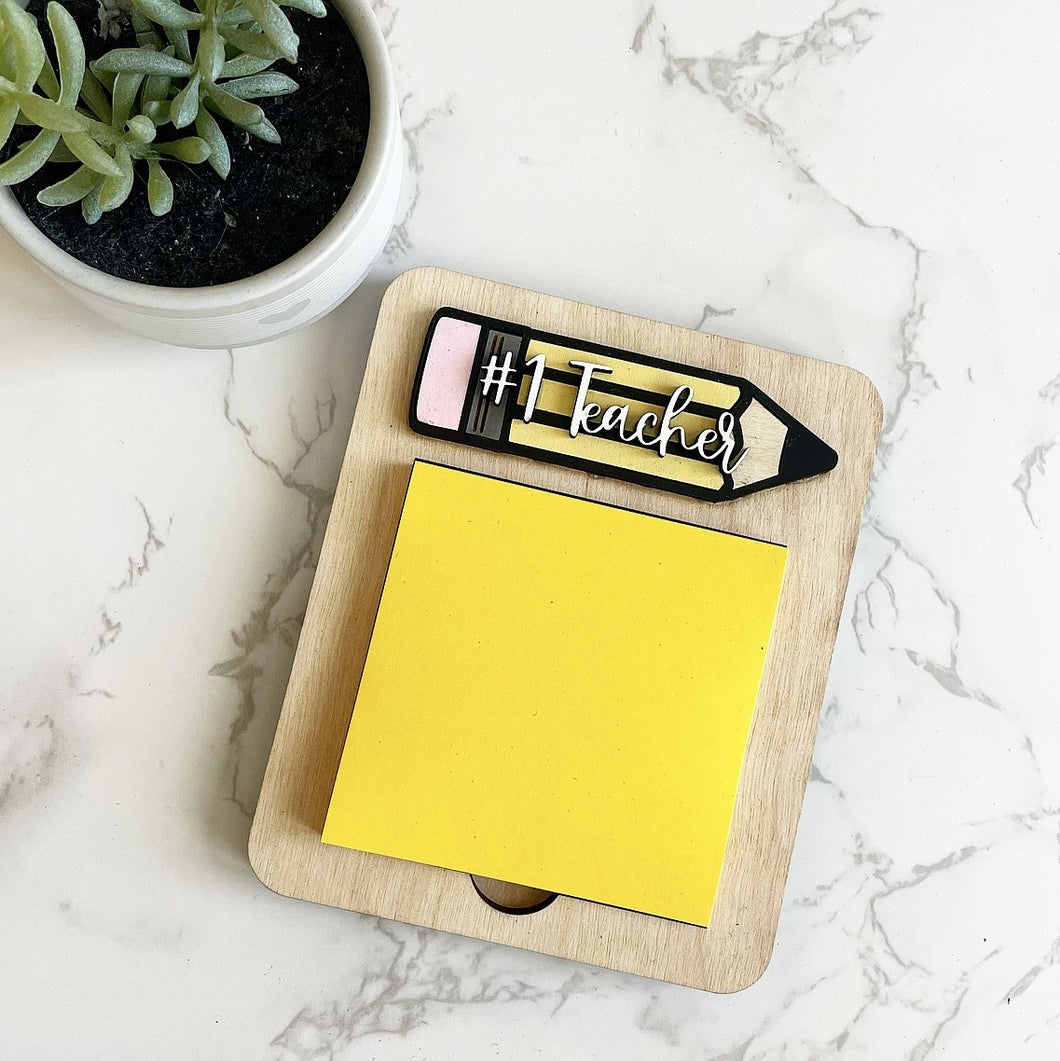 Teacher Sticky Note Pad Holder