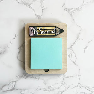 Teacher Sticky Note Pad Holder