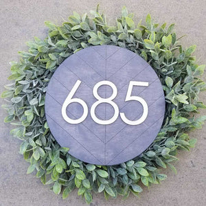 Herringbone Address Sign - Circle