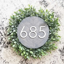 Herringbone Address Sign - Circle