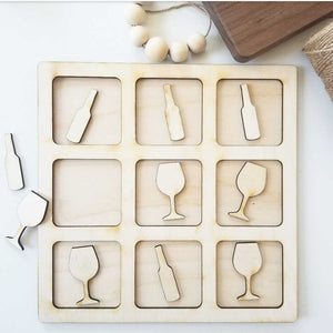 Tic Tac Toe - Wine & Bottle