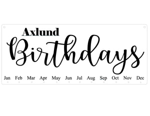 Birthday Dates Board