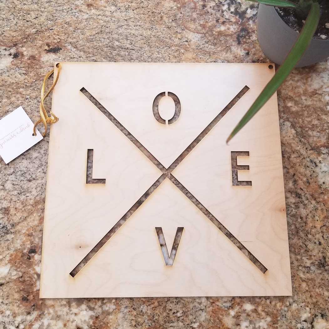 L/O/V/E Square Sign