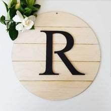 Shiplap Round -Custom Initial