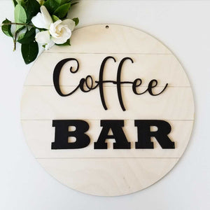 Shiplap Round - Coffee Bar