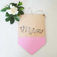 Personalized Wood Pennant Banner