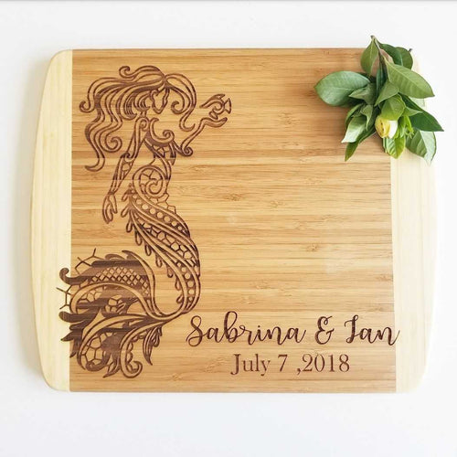 Cutting Board - Mermaid Wedding