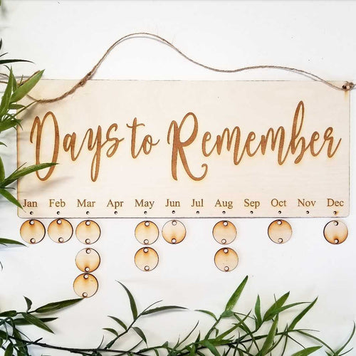 Days to Remember Dates Board
