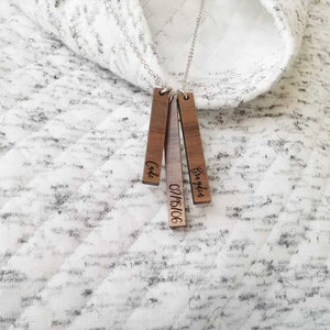 Wooden Tag Necklace