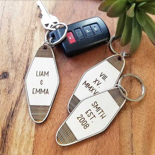 Vintage Hotel Tag Keychains