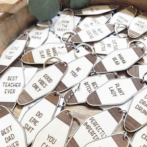 Vintage Hotel Tag Keychains