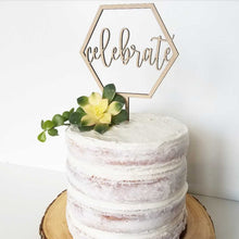 Celebrate Hexagon Cake Topper