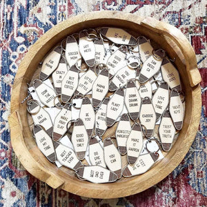 Vintage Hotel Tag Keychains