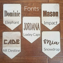 Personalized Wood Pennant Banner