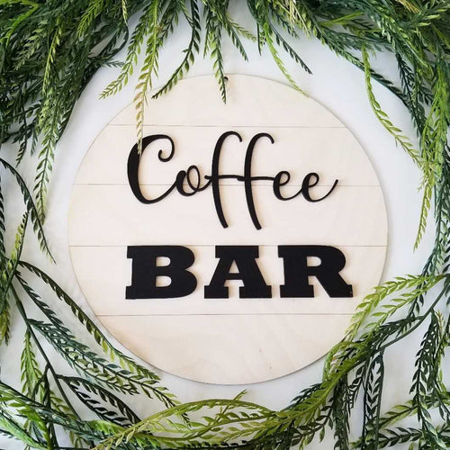 Shiplap Round - Coffee Bar