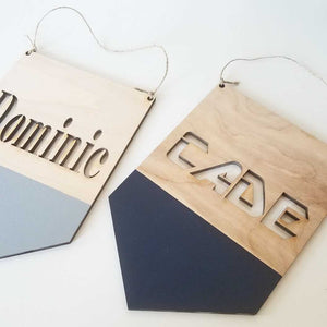 Personalized Wood Pennant Banner