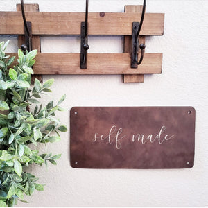 Personalized Faux Leather Sign