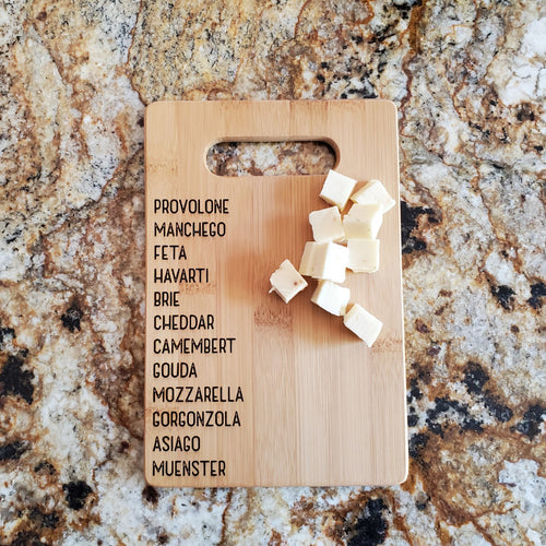 Cutting Board - Cheese List