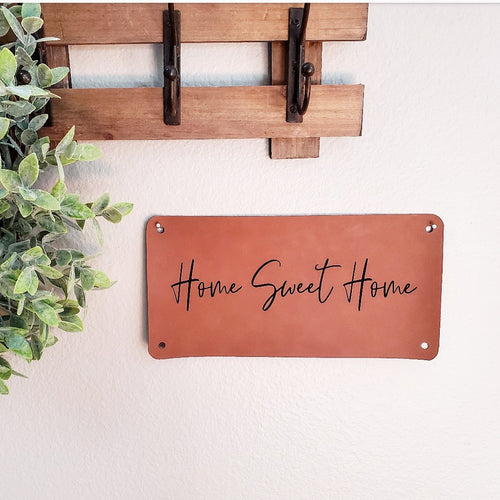 Personalized Faux Leather Sign