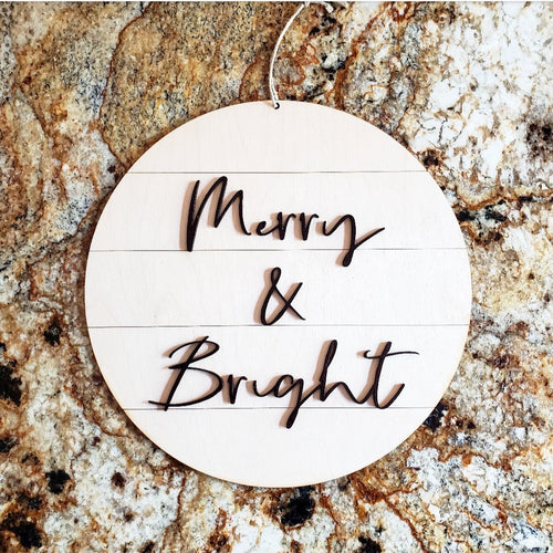 Shiplap Round - Merry & Bright